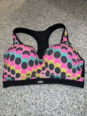 Victoria's Secret VSX Multicolor Dot Racerback Sports Bra